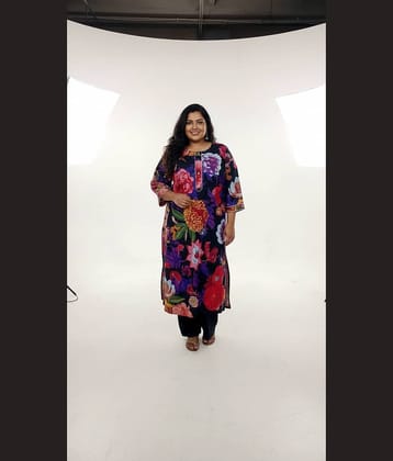 Flavia Creation Women Cotton Printed Straight Kurti ( Multicolor )