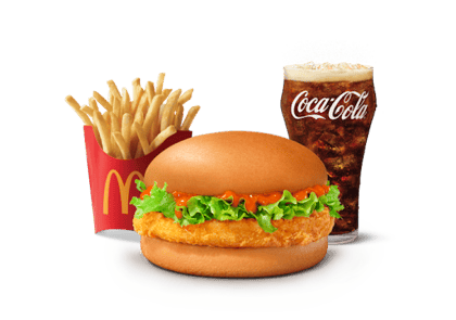 Korean Chicken Surprise Burger Combo (M)