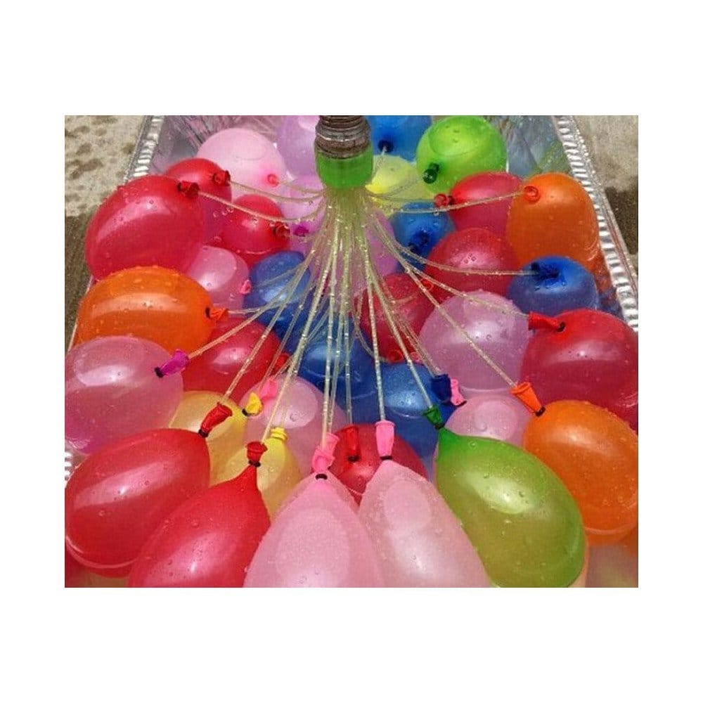 4 Toyz Rubber Holi Magic Water Balloons Pack for Kids Vibrant Colors Quick Fill Easy Tie with 1 Universal Tap Adapter Water Balloon Fight Holi Celebrations for Unisex (Pack of 111),Multicolor