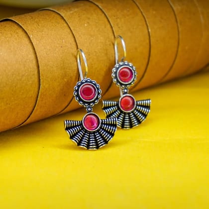 Silver Oxidized Parrots Ring Studs For Girls Women