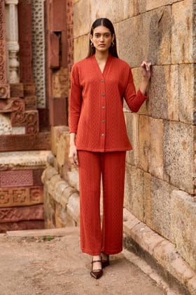 RUST KNIT PANT-M / Rust