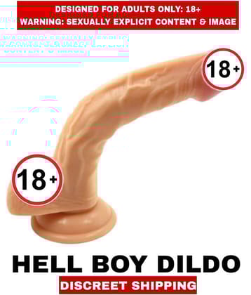 FEMALE ADULT SEX TOY HELL BOY Solid Silicon Bend Shapeable 1Oinch DILDO For Women