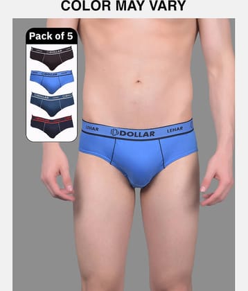 Dollar Lehar Super Combed Cotton Mens Brief - Pack of 5 - (Colour May Vary)