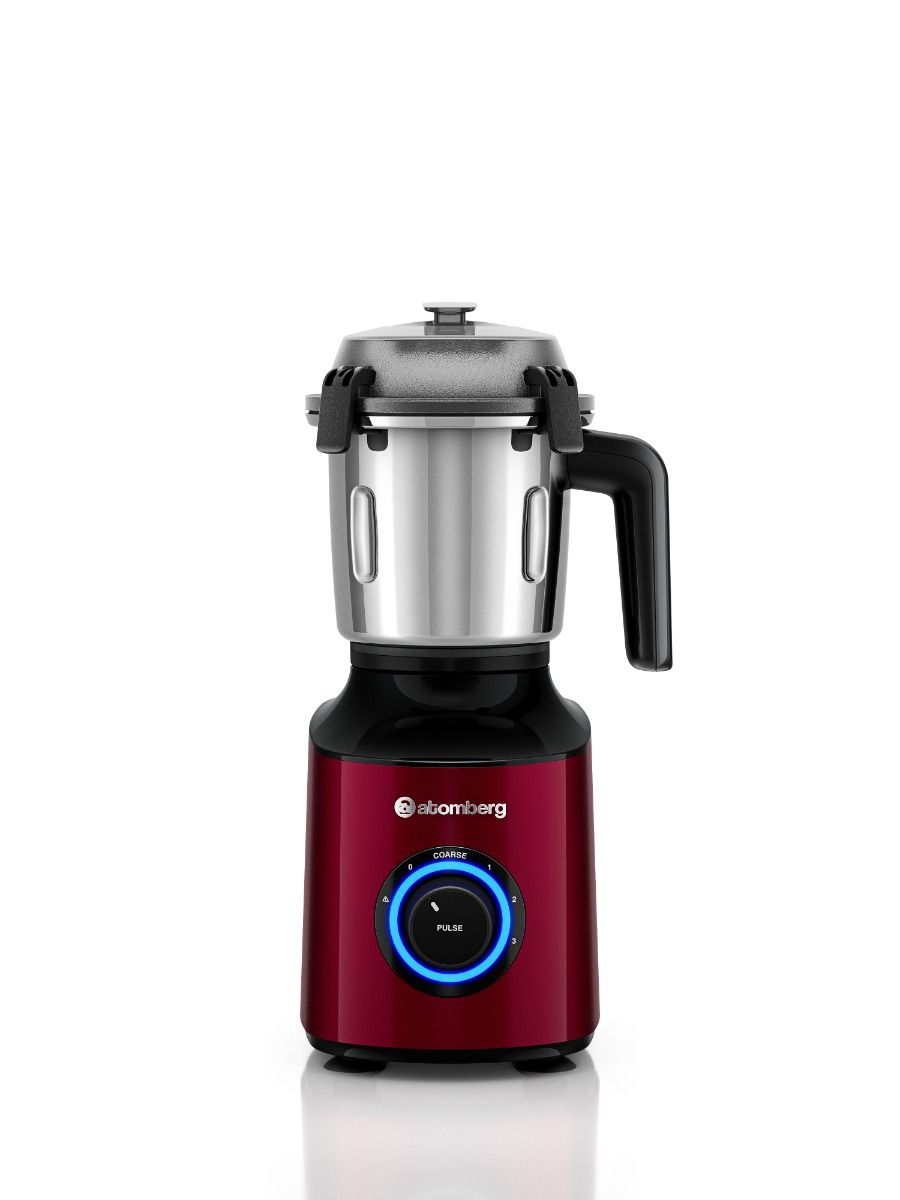 Atomberg Zenova Mixer Grinder with Unique Coarse Mode | Advanced Safety Features |4 Jars including Unique Chopper Jar with Hands Free Operation (Red Wine)