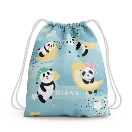 Lil Forest Friends Drawstring Bag (kids)-Pandas / Toddlers [2-4 Years]