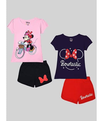 Kuchipoo Pack of 2 Girls Cotton Blend Top With Shorts ( Multicolor2 )