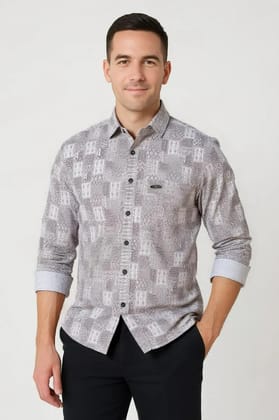 Satin Fine Printed Shirt #11944