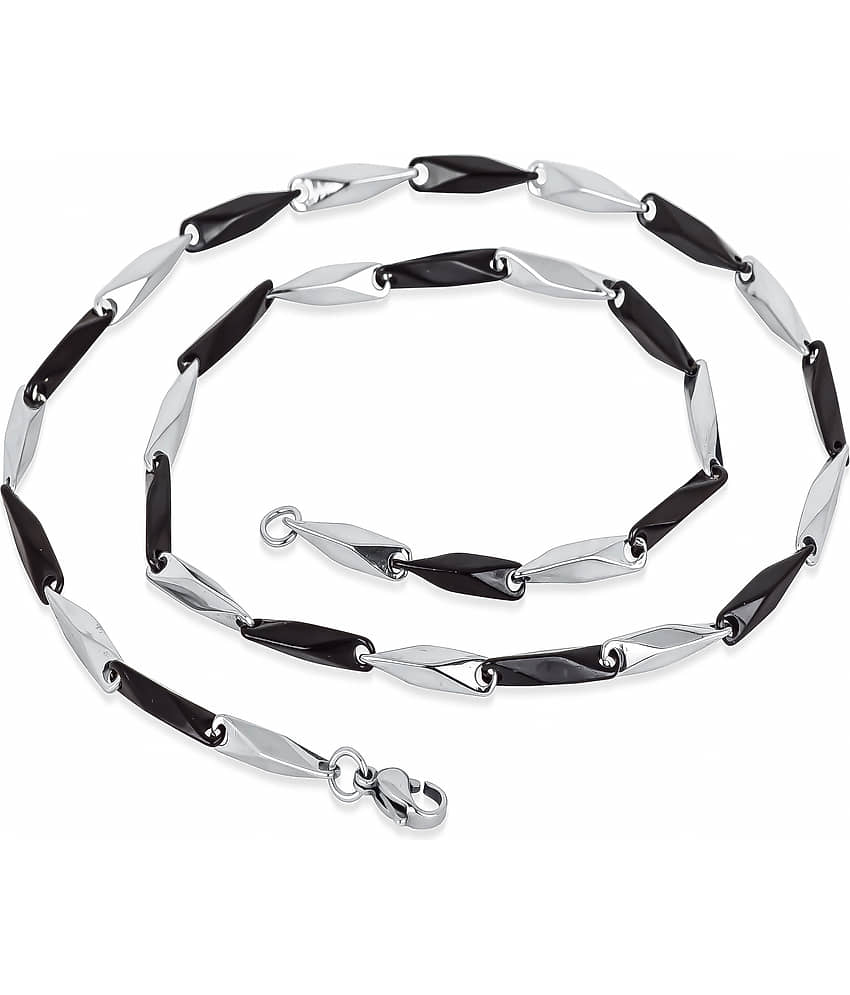 FASHION FRILL Silver Plated Chain ( Set of 1 )