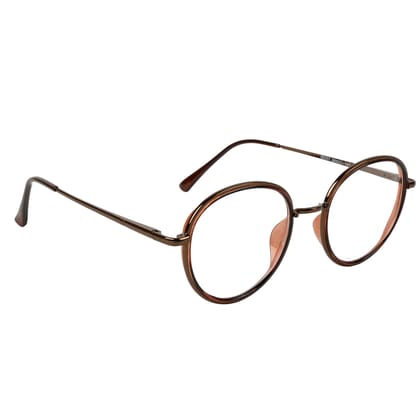 TERRY & CO Zero Power Blue Cut Eyeglasses | Metal Frame | Medium Size | Anti-Reflective, UV Protection, Lightweight | Spring Hinges | Unisex