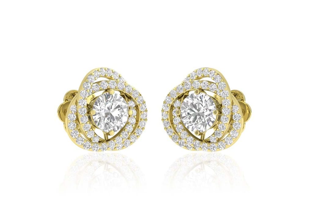 Twisted Together Solitaire Studs