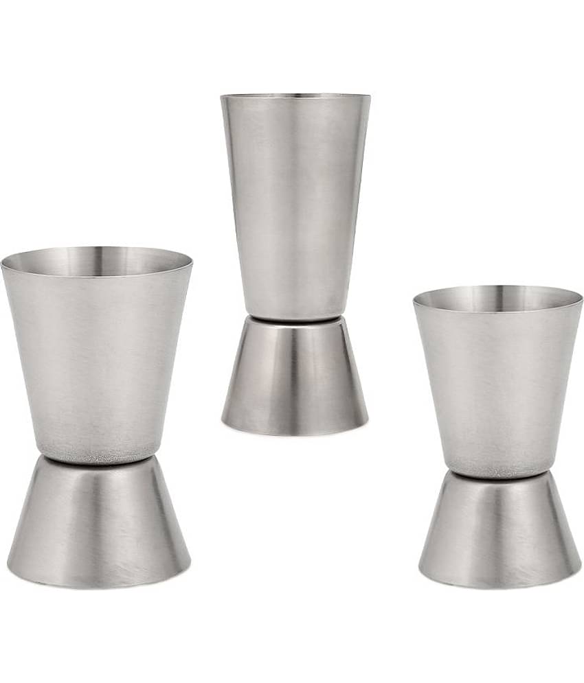 Silver Stainless Steel Peg Measurer ( Pack of 3 )