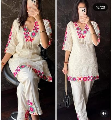 Embroidered Kaudi Outfit-S