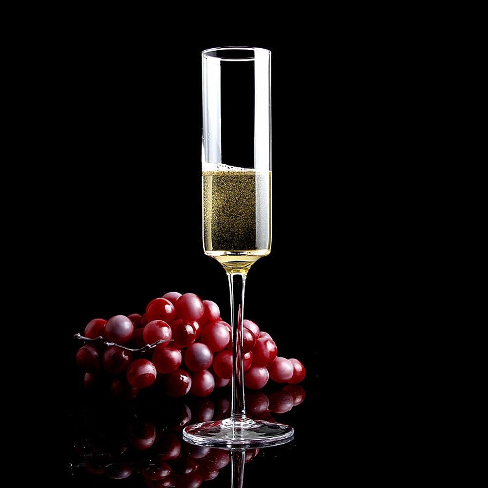 Cylinder Wine Glasses | Luxury Wine Glassware | Wide Mouth| Designer Wine Glasses | Unique | Crystal Wine Glass Set | Luxury Wine Glass Gift Pack (160 ml)