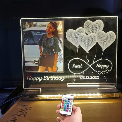 "Personalize Your Celebration with the Infinity Love Happy Birthday Lamp!"