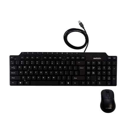 Zebion Viking Wired USB Keyboard & Mouse Combo - Black