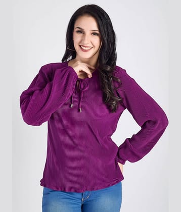 Mantra Fashion Women's Polyester Regular Top ( Wine )