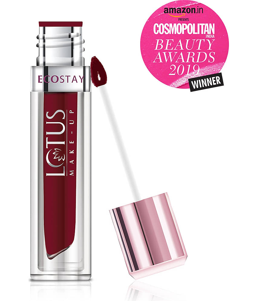 Lotus Make,Up Ecostay Matte Lip Lacquer , Wine Velvet EL11 .4g