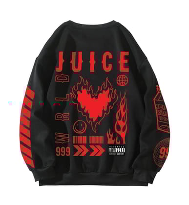 Juice Wrld Designed Oversized Sweatshirt-S / Black