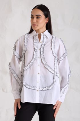 SALT&PEPPER Cotton shirt-White / XXS / Cambric