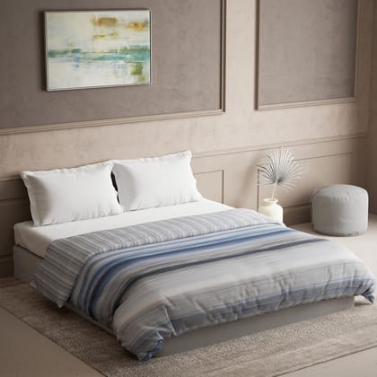 DDECOR - The Prime Collection 100% Cotton Contemporary Pattern 145TC King Quilt |229 CM X 274 CM| - Blue