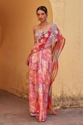 Petunia dhoti drape set-XS