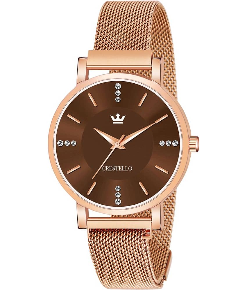 Crestello - Rose Gold Metal Analog Womens Watch