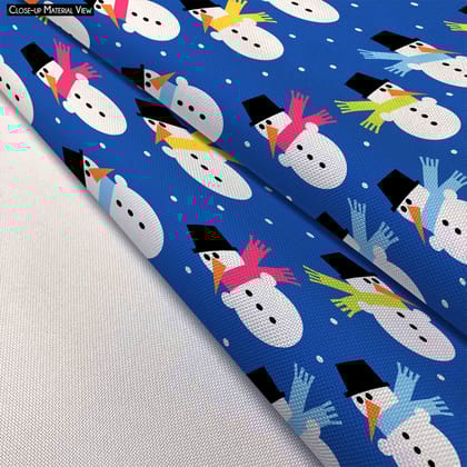 ArtzFolio Snowman Bolster Cover Booster Cases | Concealed Zipper Opening-Bolster Cover; Poly Cotton / 24inch Width x 9" Diameter; SET OF 2; No Filler