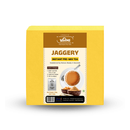 Jaggery Instant Pre-Mix Tea  10 Sachets | Healthy & Natural Sweetened Tea