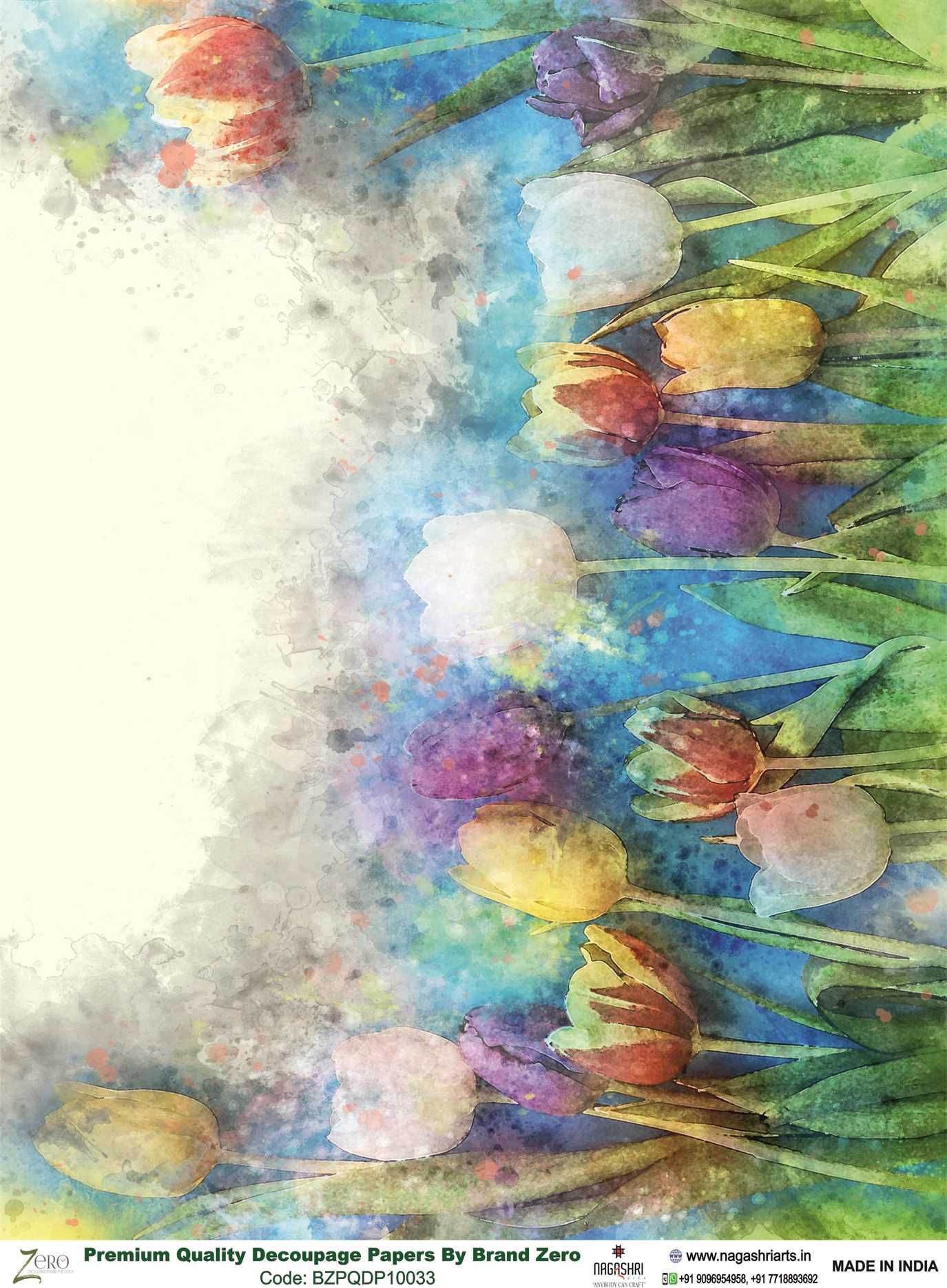 Brand Zero Premium Quality Decoupage Paper Pack of Two - Design Code: BZPQDP10033