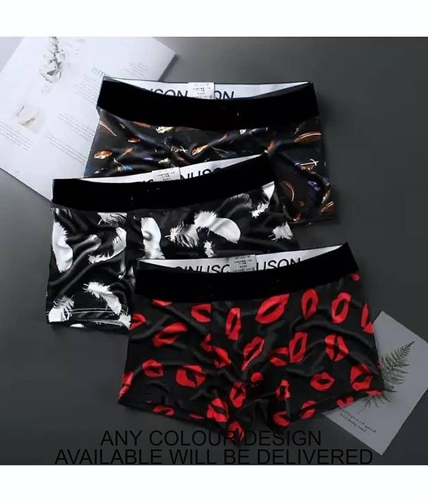 Cavenders Pack of 3 Cotton Blend Trunks For Men's ( Multicolor3 )
