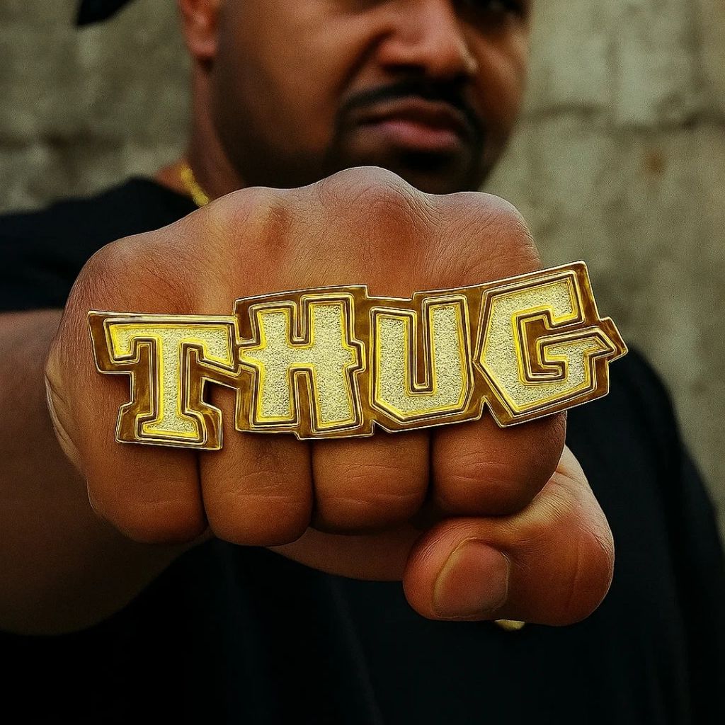 Thug Hip Hop Rapper Bling Rings - For Adults