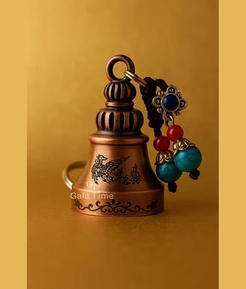 Guardian Bell Keyring Spiritual Travel Ghanti Lucky Charm for Traveller Gifting Key Chain