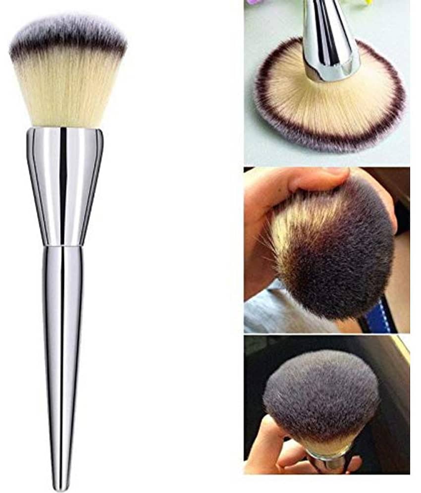SkinPlus Silver Handle Synthetic Foundation Brush,Concealer Brush 1 Pcs 100 g