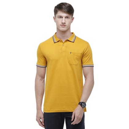 Classic Polo Men's Golden Yellow Sporty Polo Half Sleeve Slim Fit T-Shirt | Pristo - Golden Yellow Classic Polo Men's Golden Yellow Sporty Polo Half Sleeve Slim Fit T-Shirt | Pristo - Golden Yellow