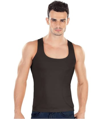 Dermawear Pack of 1 Cotton Blend Sleeveless Vest For Men ( Black )