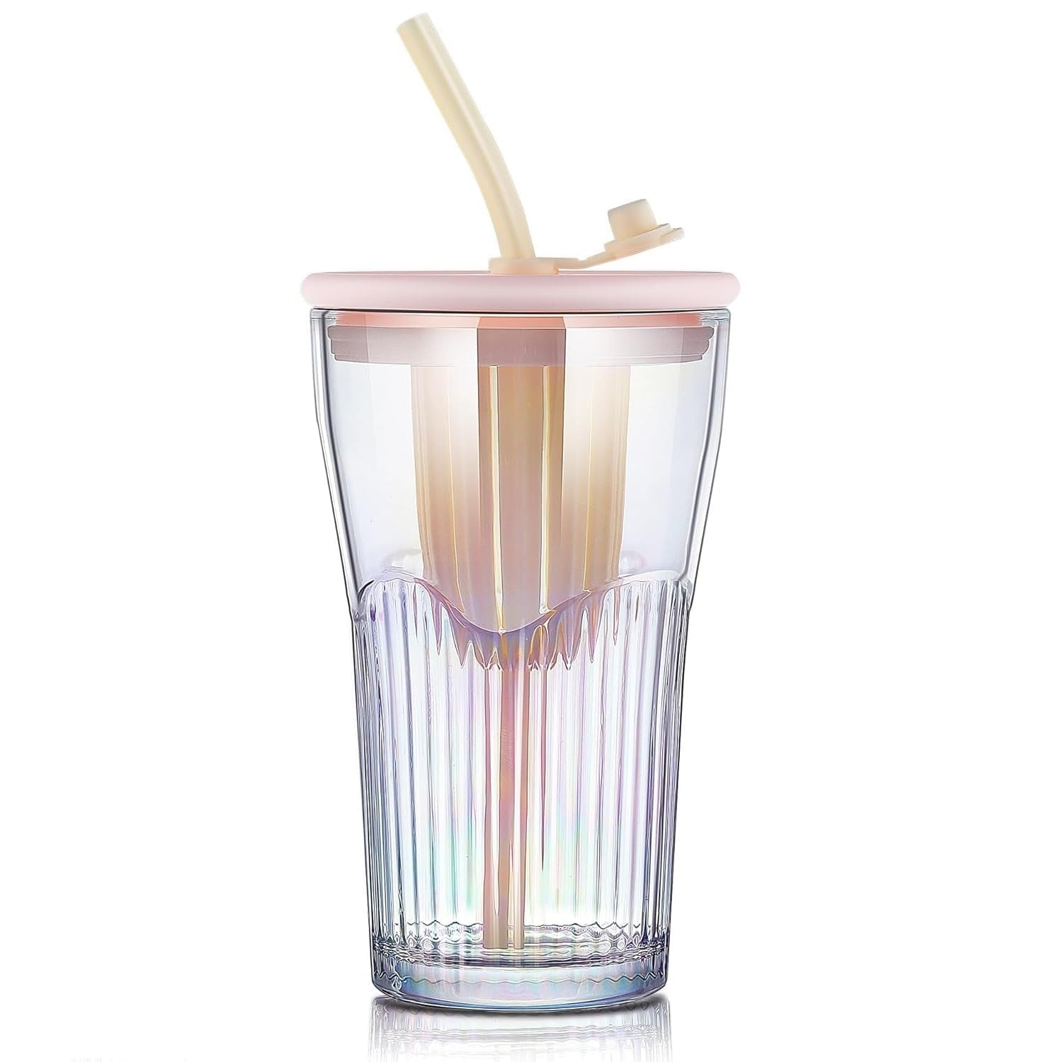 Sipper Mug Infuser Lid & Straw, 420 ML, Set of 1, Leakproof Coffee Tumbler for Smoothies, Milkshakes, Juice Hot & Cold Beverages, Perfect for Man/Women