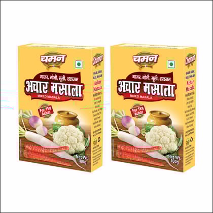 Chaman Gajar Gobhi Mooli Achar Masala, 100 gm - Pack of 2