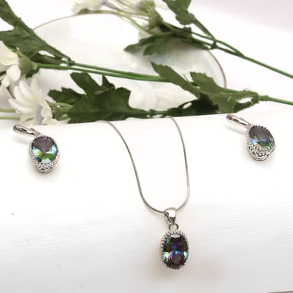 Fine G.Silver Multicolour Stone Set.