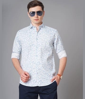 Paul Street - Blue 100% Cotton Slim Fit Men's Casual Shirt ( Pack of 1 )