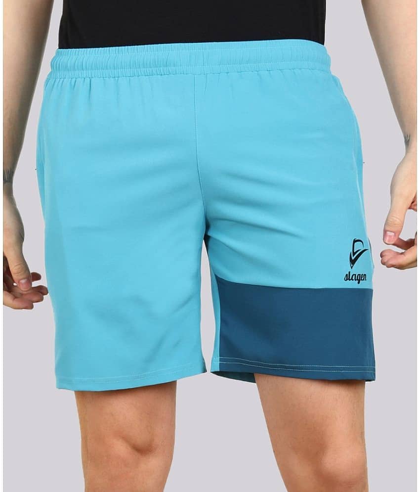 SLAGEN - Blue Polyester Men's Running Shorts ( Pack of 1 )