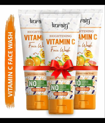KURAIY Vitamin C Facial Cleanser Fade Dark Circles Eye Crea Facial Skin Care Pack Of 3