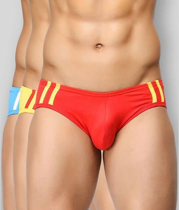 BASIICS By La Intimo Pack of 1 Cotton Briefs For Men's ( Multicolor )
