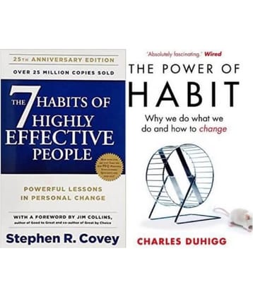 Two Books : The 7 Habits Of Highly Effective People + The Power Of Habit: Why We Do What We Do, And How To Change (Paperback, Stephen Covey, Charles Duhigg)