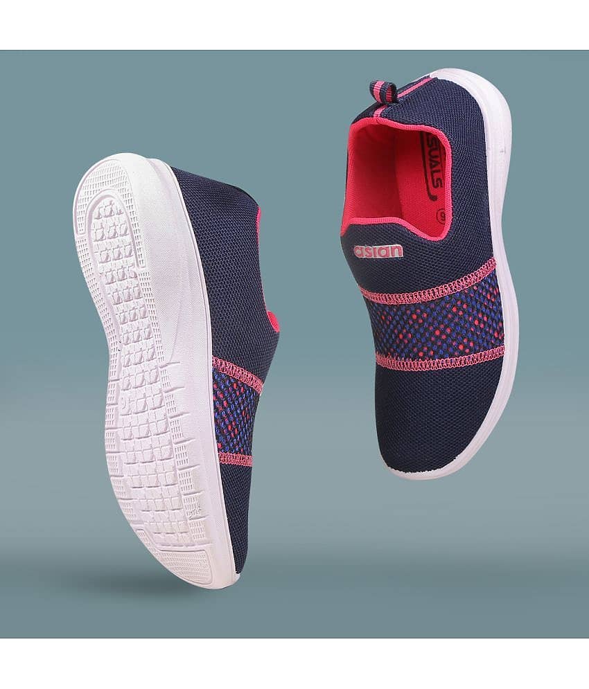 ASIAN Navy Blue Women's Slip On