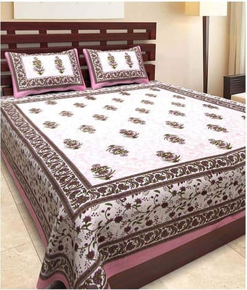 Uniqchoice Cotton Double Bedsheet ( White )