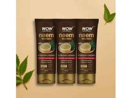 WOW Skin Science Anti-Acne Neem Face Wash - 100ml (Pack of 3 )