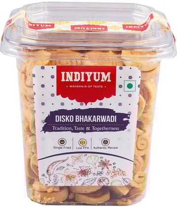 Indiyum Disko Bhakarwadi, Traditional Gujarati Tea Time Snacks, Single Fried, Authentic Recipe 400gm