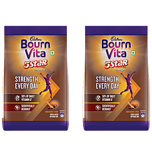 Bournvita 5 Star Magic Pro-Health Chocolate Drink Pouch, 2x500 g Multipack