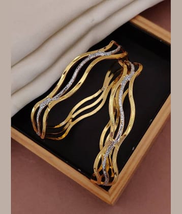 Shivay Fashion Gold Bangle Set ( Pack of 1 )