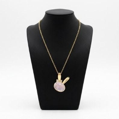 Moonstone Bunny Pendant Necklace | Gold-Tone Anti-Tarnish Imitation Jewellery
